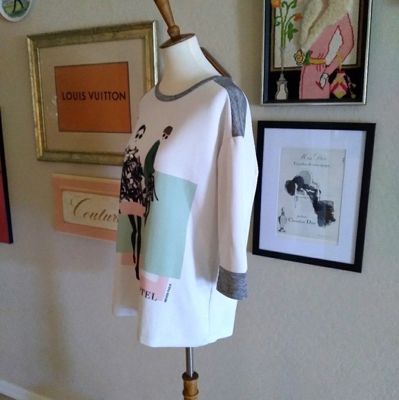 Zara 2015 Collection Black and White Life's a Graphic Runway‎ Tunic - Picture 4 of 6